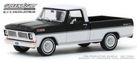 Ford F-100 - Negro cuervo y blanco puro (1970) Greenlight 1/43