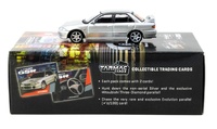 Mitsubishi Lancer GSR Evolution Silver Special Edition with Tarmac Cards - GLOBAL64 Tarmac Works T64G-048-SL - escala 1/64