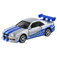 Nissan Skyline BNR34 GT-R Fast & Furious Tomica-Premium Unlimited No. 08 escala 1/64