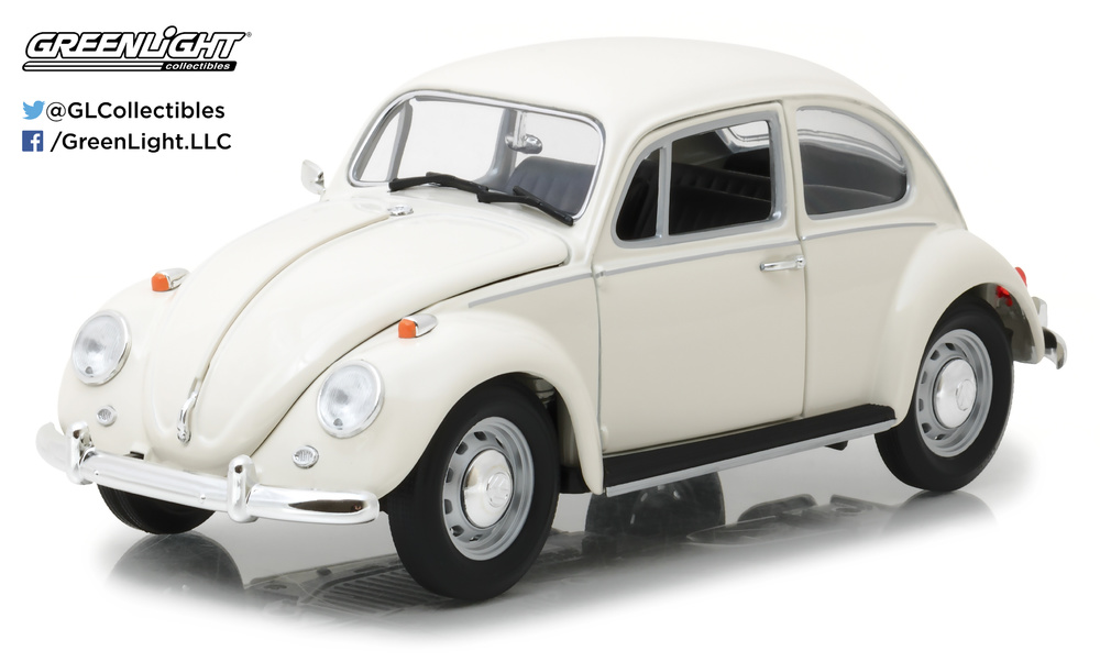 1:18 1967 Volkswagen Beetle Right-Hand Drive - Lotus White Greenlight 13510 