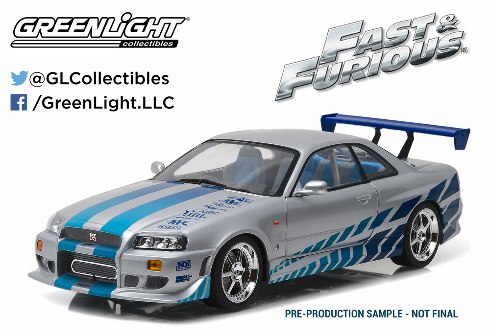 1:18 Artisan Collection - Fast & Furious - 2 Fast 2 Furious (2003) - 1999 Nissan Skyline GT-R (R34) 19029 