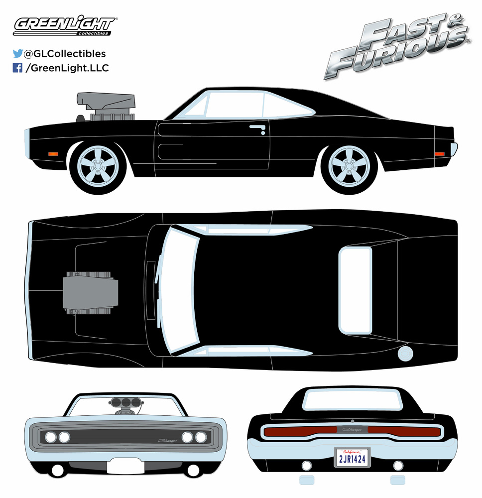 1:18 Artisan Collection - Fast & Furious - The Fast and the Furious (2001) - 1970 Dodge Charger 19027 
