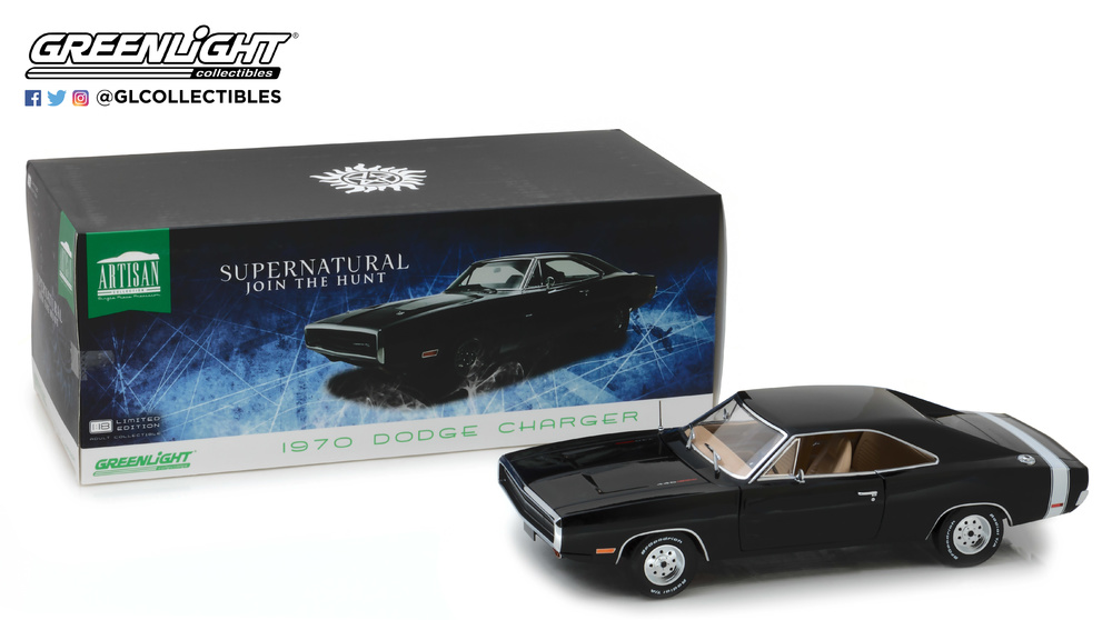 1:18 Artisan Collection - Supernatural (2005-Current TV Series) - 1970 Dodge Charger Greenlight 19046 