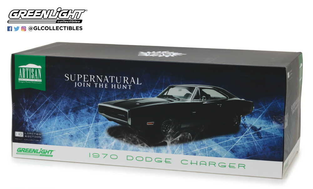 1:18 Artisan Collection - Supernatural (2005-Current TV Series) - 1970 Dodge Charger Greenlight 19046 