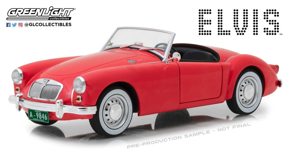 1:18 Elvis Presley (1935-77) - 1959 MG A 1600 Roadster MkI (as driven in musical comedy film Blue Hawaii) 13524 