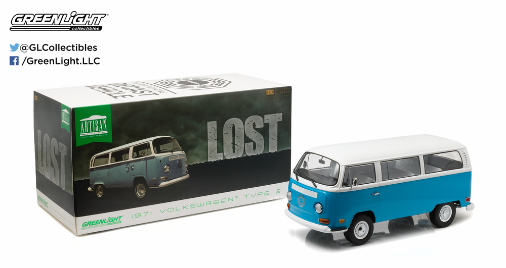 1:18 Artisan Collection - Lost (TV Series, 2004-10) - 1971 Volkswagen Type 2 (T2B) Darma Van Greenlight 19011 