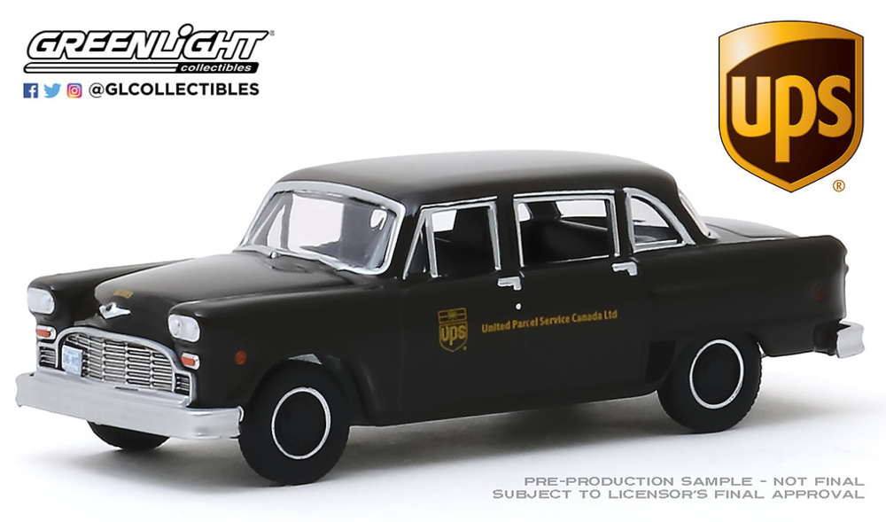 Checker Taxicab Parcel Delivery - United Parcel Service (UPS)1975 Greenlight 1:64 