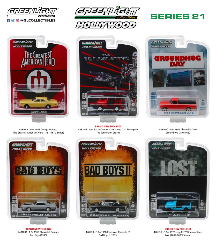 1/64 Greenlight 1968 Chevrolet Camaro Bad Boys 2 Hollywood Series 21 for sale online 