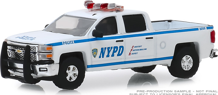 Chevrolet Silverado Departamento de policía de Nueva York (2015) Greenlight 1/64 