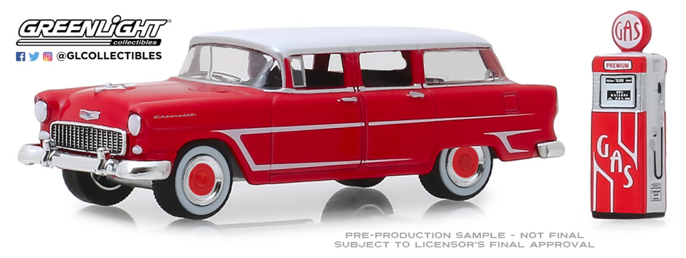 Chevrolet Two-Ten Townsman con surtidor (1955) Greenlight 1/64 