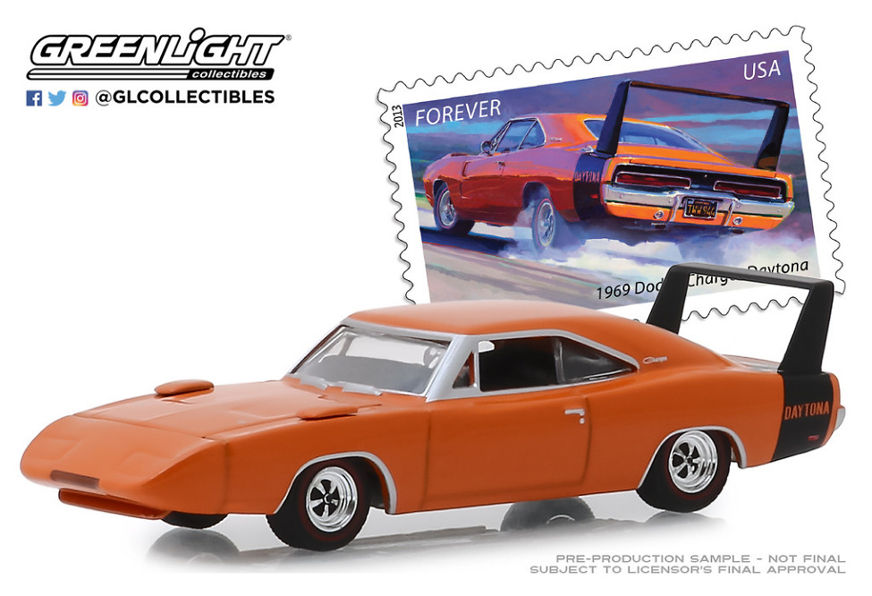 1969 Dodge Charger Daytona USPS America on the Move *** Greenlight 1:64 OVP