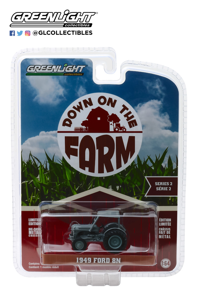 Ford 8N Tractor with Cab (1949) Greenlight 1:64 