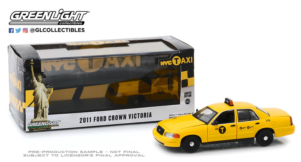 Ford Crown Victoria - NYC Taxi (2011) Greenlight 1:43 