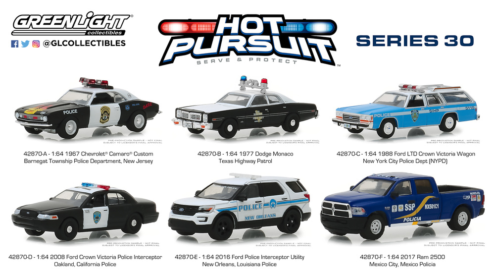 FORD Police interceptoruutility New Orleans POLICE HOT PURSUIT 1:64 OVP NUOVO 