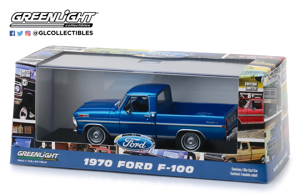 Greenlight 1/43 1970 Ford F-100 Acapulco Azul Metálico 86317 