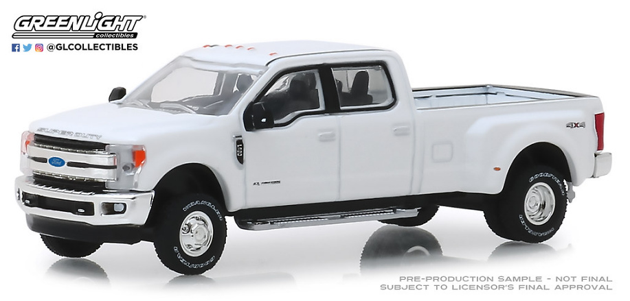 Greenlight LOOSE White 2019 FORD F-350 PLATINUM Dually Pickup Truck 1:64 Scale 