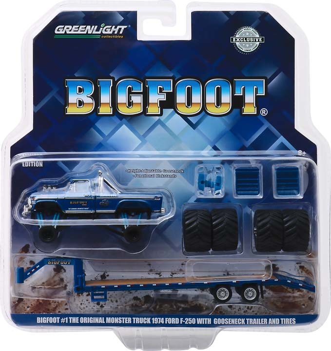 Ford F250 Bigfoot nº 1 Monster Truck con trailer y juego de neumáticos de 66