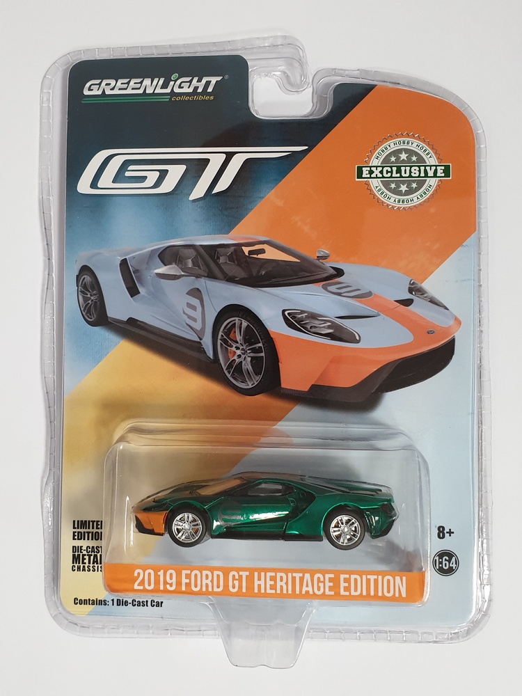 Greenlight 2019 Ford GT Heritage Edition #9 Gulf Oil HOBBY EXCLUSIVE
