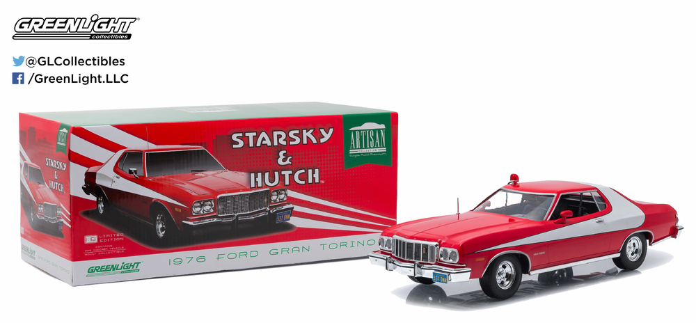 1:18 Artisan Collection - Starsky and Hutch (TV Series 1975-79) - 1976 Ford Gran Torino Greenlight 19017 