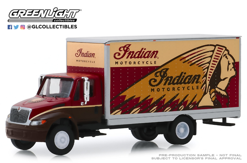 International Durastar Box Van - Indian Motorcycle (2013) Greenlight 1/64 