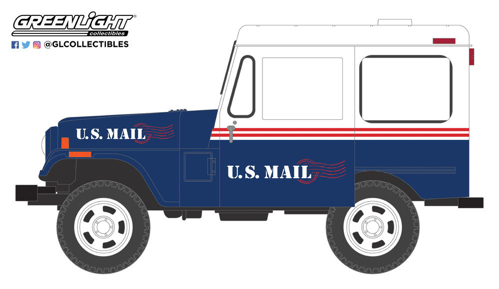 Jeep DJ-5 U.S. Mail Delivery (1971) Ed. Limited Norwan Rockwell - Greenlight 1:64 
