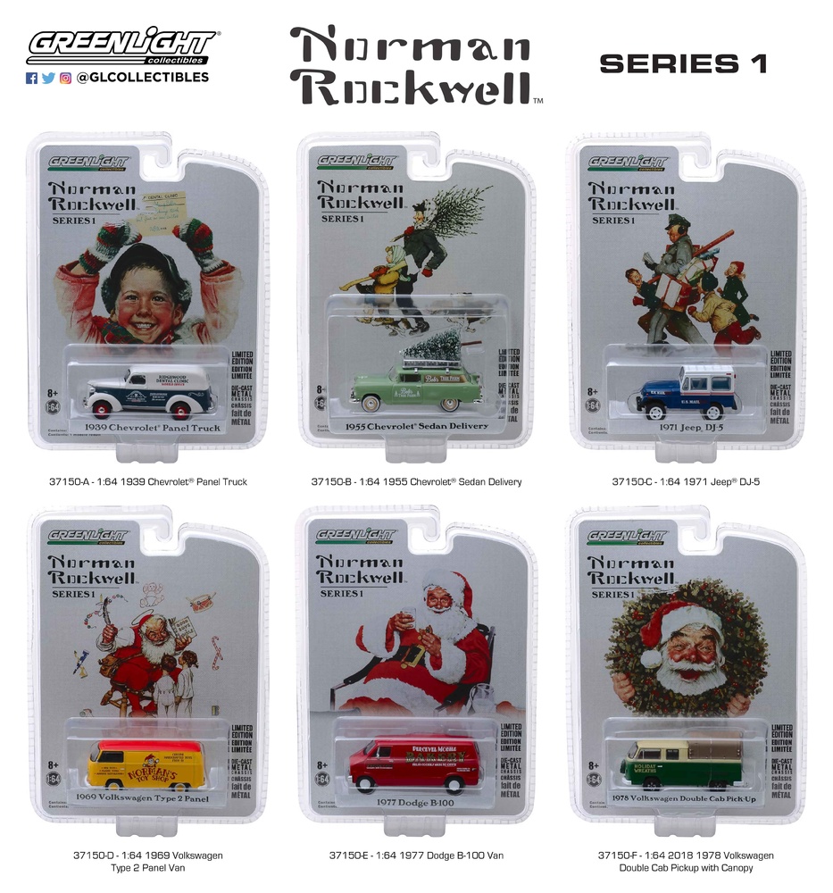 Norman Rockwell Delivery Vehicles Serie 1 (2018) Greenlight 37150 1/64 