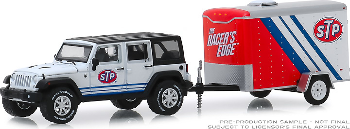 Jeep Wrangler with STP Small Cargo Trailer (2015) Greenlight 1:64