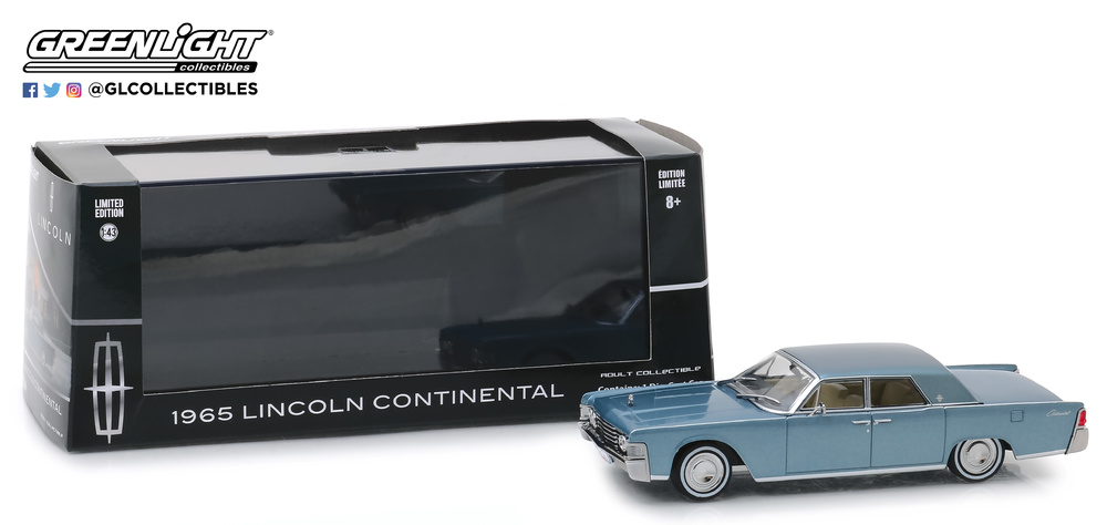 Blue 1:43 1965 Lincoln Continental Greenlight 86329