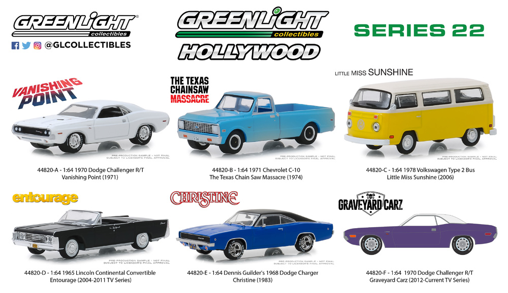 Lincoln Continental Entourage TV limitado GreenLight hollywood 1:64 OVP