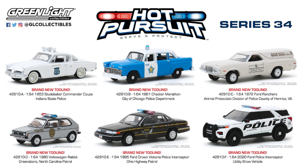 Lote Hot Pursuit Series 34 Greenlight 1/64 