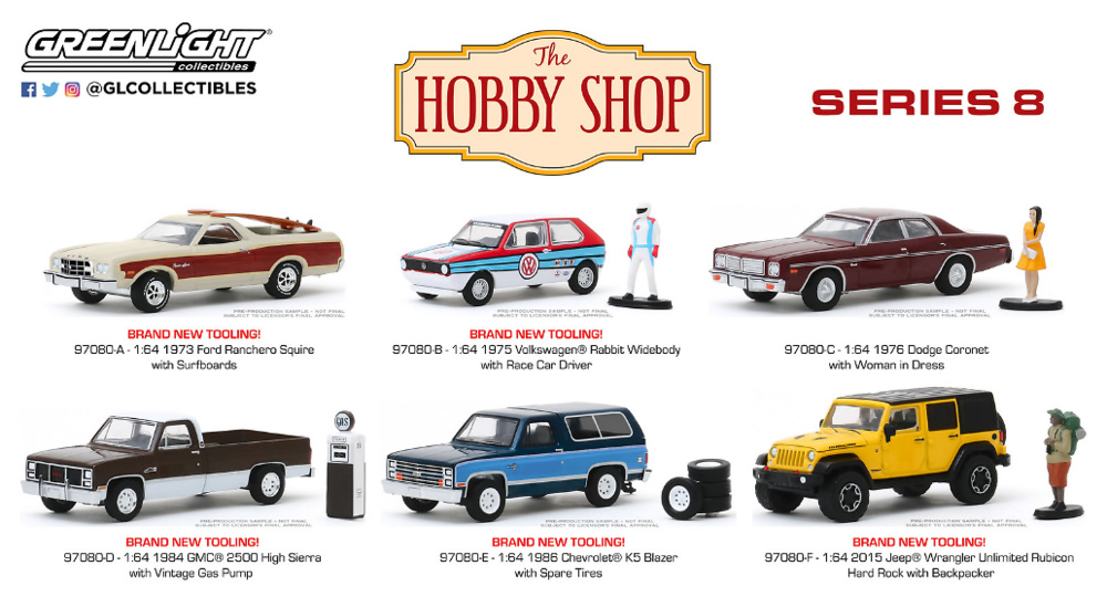 Lote The Hobby Shop Series 8 Greenlight 1/64 