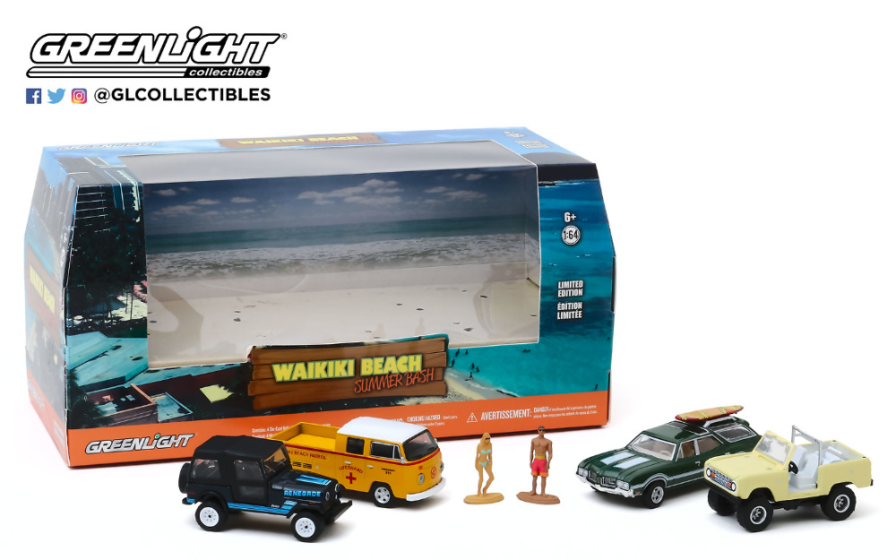 Multi-Car Dioramas - Waikiki Beach Summer Bash Greenlight 1/64 