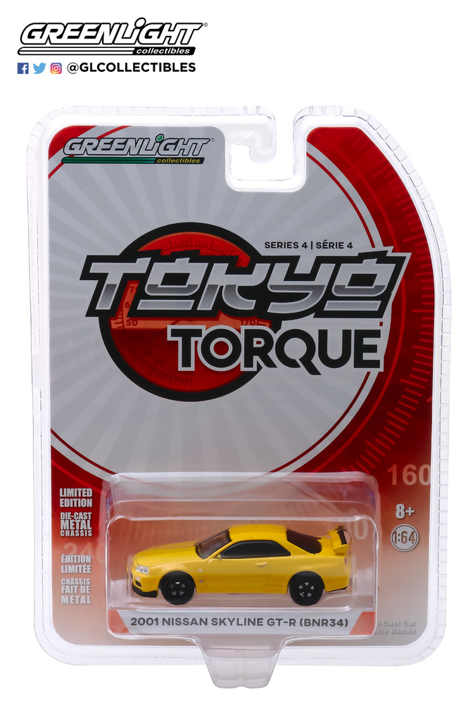Nissan Skyline GT-R BNR34 (2001) Tokyo Torque Greenlight 1:64