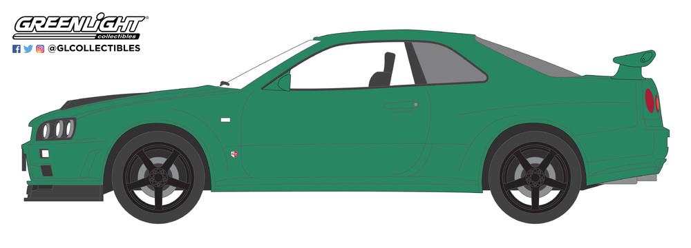 Nissan Skyline GT-R -R34 (2000) Greenlight 1:64 