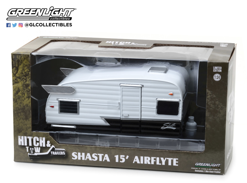 Caravana Shasta 15’ Airflyte (1960) Greenlight 18440B 1/24 