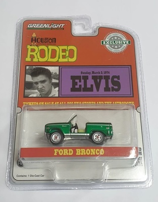 GREENLIGHT 1974 FORD BRONCO ELVIS PRESLEY HUSTON LIVESTOCK & RODEO 1/64 29984 