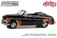 Ford De Luxe Convertible with flames (1948) Greenlight 1:64