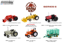 Lote de 6 tractores Down on the Farm Serie 6 Greenlight 1/64