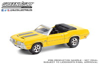 Oldsmobile 442 Convertible - Sebring Yellow with Black Stripes (Lot #743) greenlight 1:64
