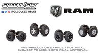 Pack of tires and wheels "RAM" Greenlight 1:64